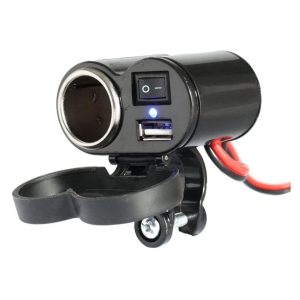 CARGADOR USB PARA MOTO + ENCENDEDOR
