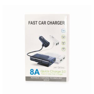 CARGADOR DE AUTO 4 USB 3.0 CARGA RÁPIDA 36W