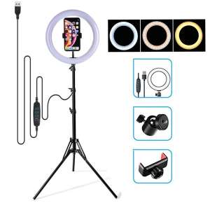 ARO DE LUZ LED 26CM + TRIPODE