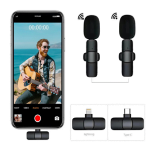 COMBO 2 MICROFONOS INALAMBRICOS TIPO-C K9