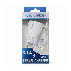 CARGADOR HOME CHARGER 3.1A MICRO USB + 2 USB