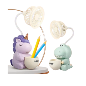 VENTILADOR PORTATIL INFANTIL CON SACAPUNTAS